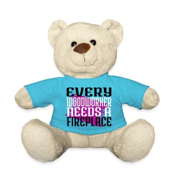cabinetmaker woodworker arboriculturist cutter - Teddy Bear - atoll blue - Front