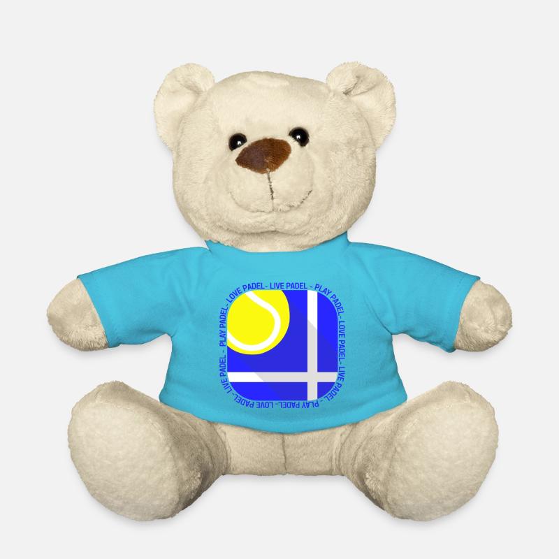 Padel - Geschenk für Padel-Spieler - Teddy - Atollblau