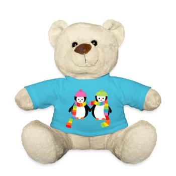 Christmas Pengus - Soul Relatives - Teddy Bear - atoll blue - Front