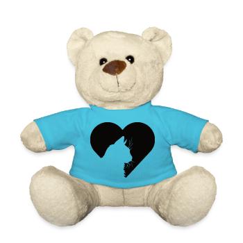 Cœur de chat - Nounours - bleu outremer - Devant