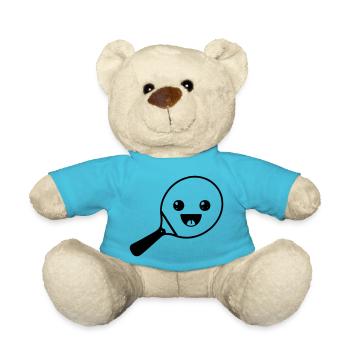 Table tennis racket Tennis racket with face - Teddy Bear - atoll blue - Front