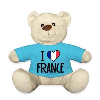 i love france - Teddy - Atollblau - Vorne