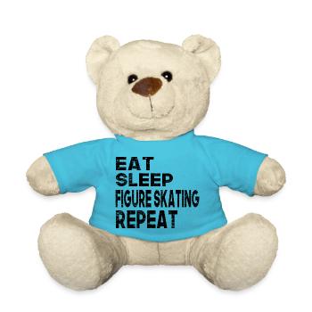 Eat Sleep Figure Skating Repeat - Teddy - Atollblau - Vorne