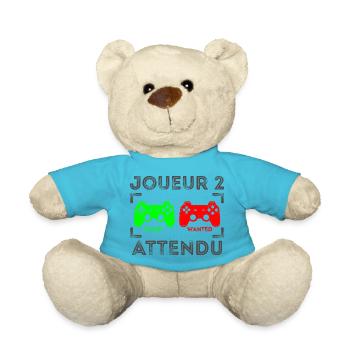 joeur 2 attendu - jeux video et gaming - Nounours - bleu outremer - Devant