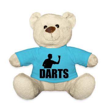 Darts Sports Fun - Teddy Bear - atoll blue - Front