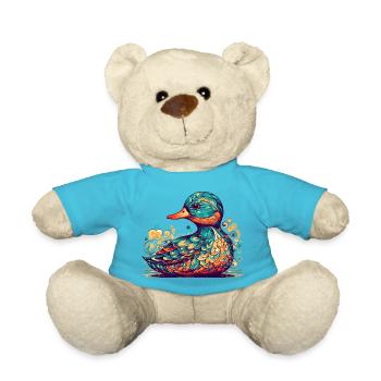 Un canard magnifique comme un bel oiseau aquatique - Nounours - bleu outremer - Devant