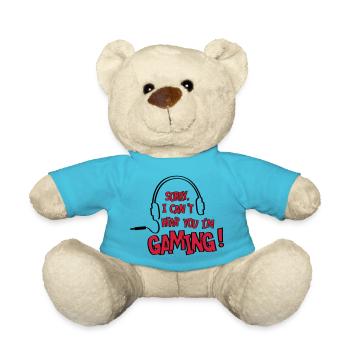 Can't hear you, I'm gaming! online. - Teddy Bear - atoll blue - Front