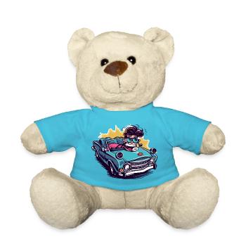 Max in convertible - Teddy Bear - atoll blue - Front