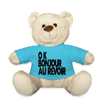 ok bonjour au revoir - Nounours - bleu outremer - Devant