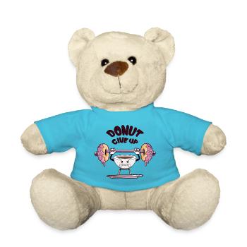 Drôle de tasse à café haltères en haltères de beignets d’haltérophilie - Nounours - bleu outremer - Devant