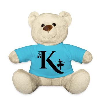 Buchstabe k Ballerina - Teddy - Atollblau - Vorne