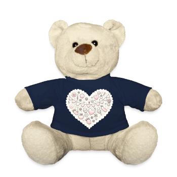 Süßes Herz - Teddy - French Navy - Vorne
