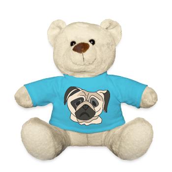 Visage de carlin - Nounours - bleu outremer - Devant