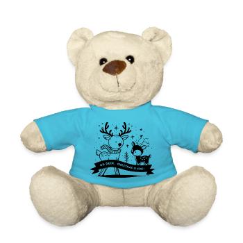 Oh Deer Christmas is Here! - Teddy Bear - atoll blue - Front