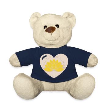 Yoga Lotus Flower - Teddy Bear - french navy - Front