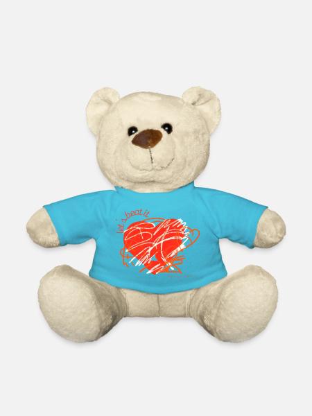 Abstraktes Herz der energetischen Liebe - Teddy - Atollblau
