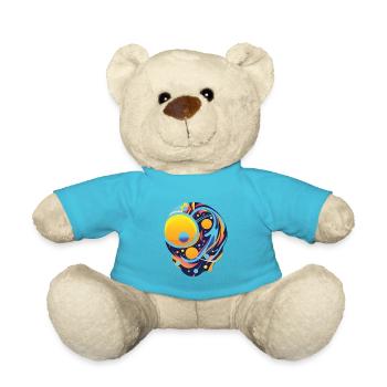 Abstract Thoughts: A Sea of Colors - Teddy Bear - atoll blue - Front