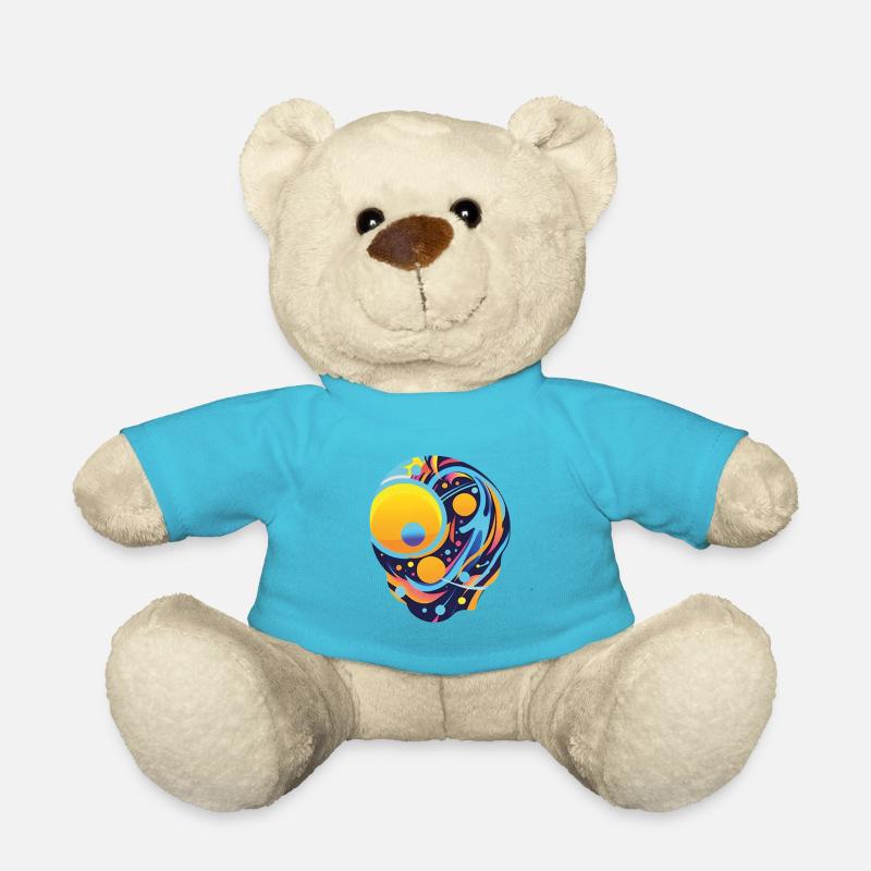 Pensées abstraites : une mer de couleurs - Nounours - bleu outremer