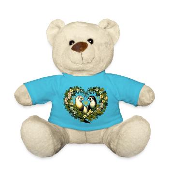 Frettchen Liebe - Teddy - Atollblau - Vorne