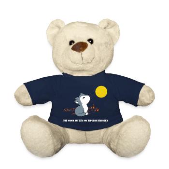 The moon affects my bipolar disorder - Teddy Bear - french navy - Front