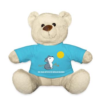 The moon affects my bipolar disorder - Teddy Bear - atoll blue - Front