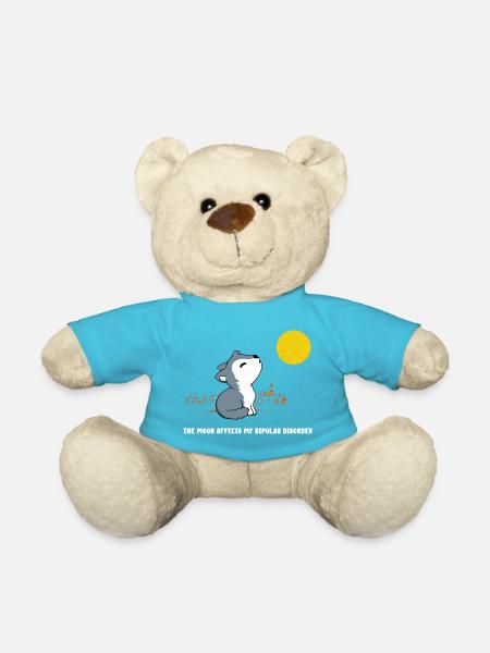 La lune affecte mon trouble bipolaire - Nounours - bleu outremer