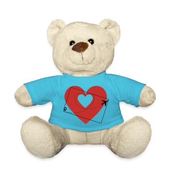 Lovers on a trip - Teddy Bear - atoll blue - Front