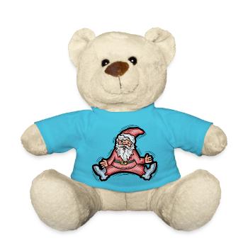 Weihnachtsmann - Teddy - Atollblau - Vorne