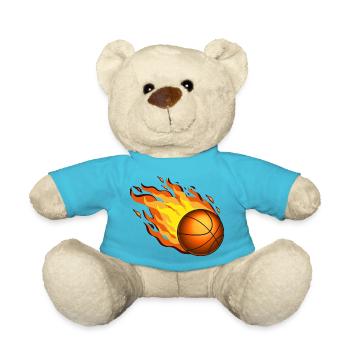 Brennender Basketball - Teddy - Atollblau - Vorne