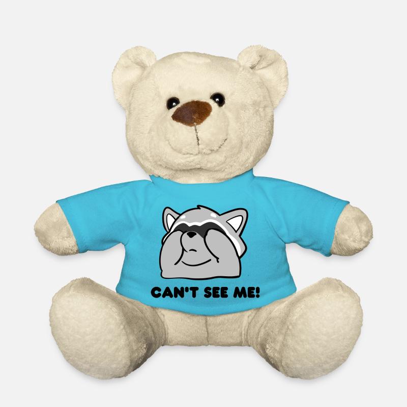 Waschbär Design “CAN´T SEE ME" - Teddy - Atollblau