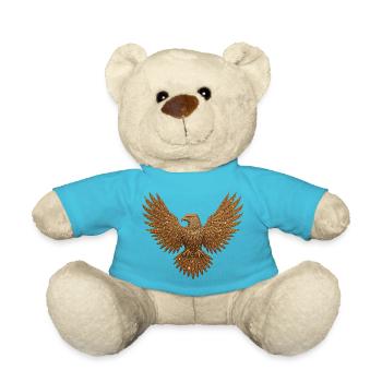 glitter eagle - Teddy Bear - atoll blue - Front
