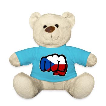 Tschechien Faust Flagge - Teddy - Atollblau - Vorne