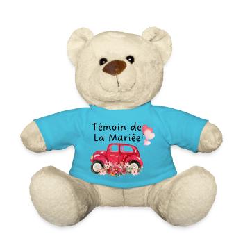 Trauzeuge der Braut Auto Blumige Braut - Teddy - Atollblau - Vorne