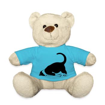 Schlafende Katze - Teddy - Atollblau - Vorne