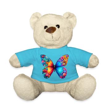 Colorful Butterfly Nature Inspired Summer Vibes - Teddy Bear - atoll blue - Front