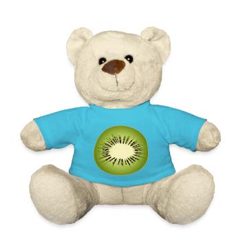 Kiwi Scheibe als frisches Fruchtmotiv - Teddy - Atollblau - Vorne