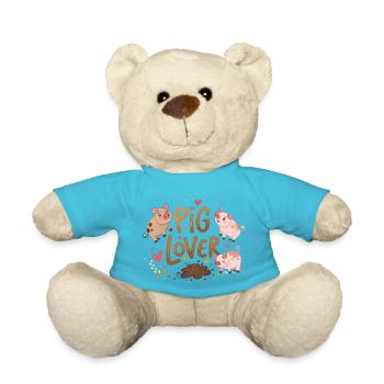 Lustiges Schweineliebhaber-Design - Teddy - Atollblau - Vorne