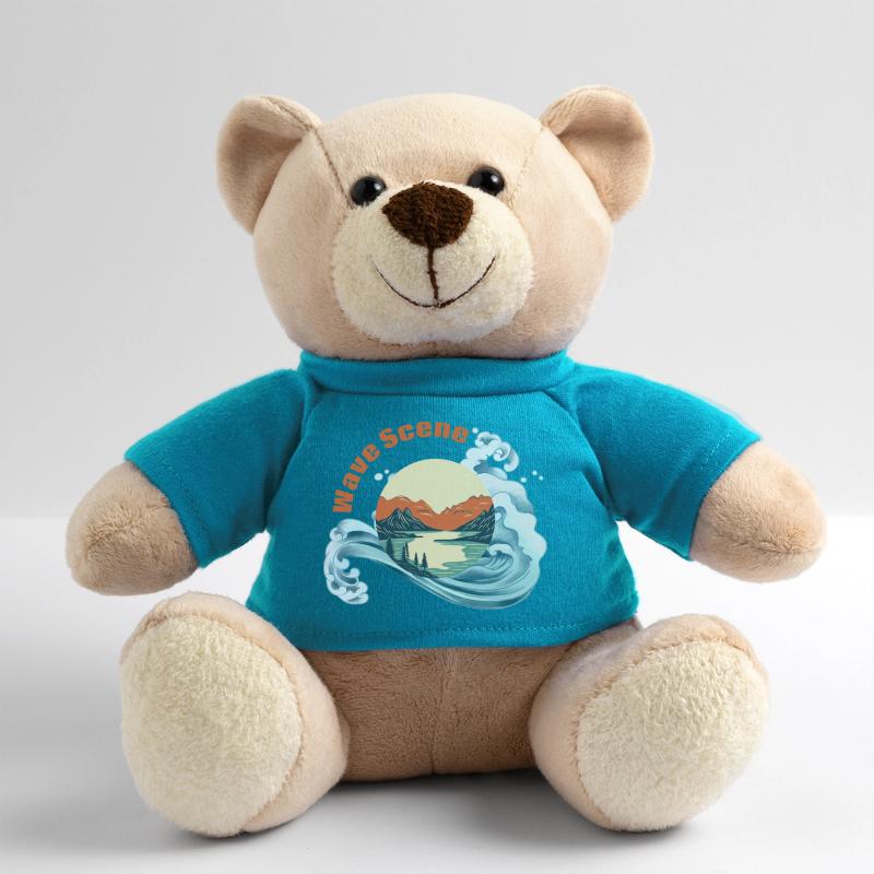 Nature wave scenery cute summer design Teddy Bear