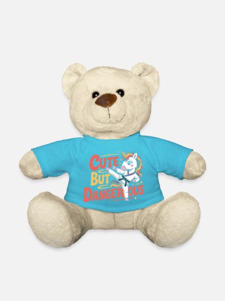 Niedlich doch gefährlich Einhorn Karate - Teddy - Atollblau