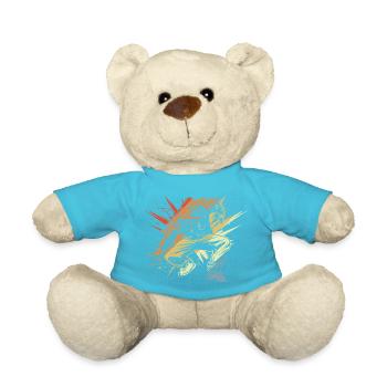 Breakdancer Drawing Vintage - Teddy Bear - atoll blue - Front