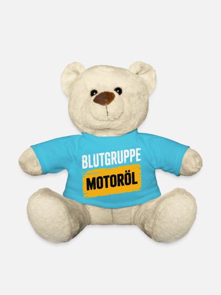 Blutgruppe Motoröl Schrauber Design - Teddy - Atollblau
