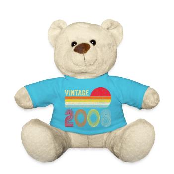 18 Year Old Gifts Vintage 2008 18th Birthday - Teddy - Atollblau - Vorne