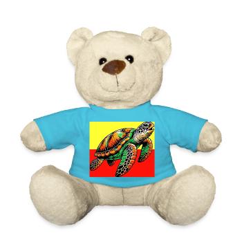 turtle - Teddy Bear - atoll blue - Front