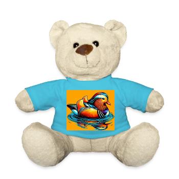Mandarin duck - Teddy Bear - atoll blue - Front
