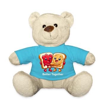 PBJ Sandwich Erdnussbutter Marmelade beste Freunde - Teddy - Atollblau - Vorne