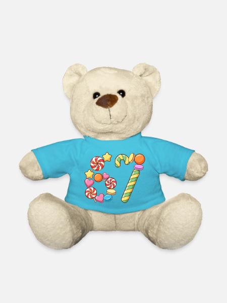 67 Candy Confetti Pop Art - Teddy Bear - atoll blue