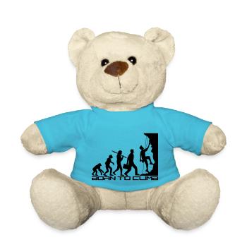 né pour gravir l'évolution évolution née raide - Nounours - bleu outremer - Devant