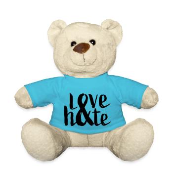Liebe und Hass Typografie - Teddy - Atollblau - Vorne