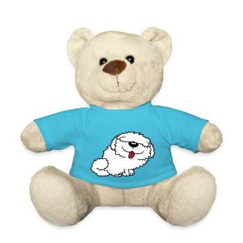 Lustiger Bobtail Hund - Teddy - Atollblau - Vorne