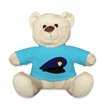Police hat police hat - Teddy Bear - atoll blue - Front